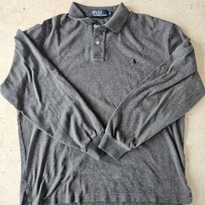 Ralph Lauren Charcoal Polo Long Sleeve Shirt